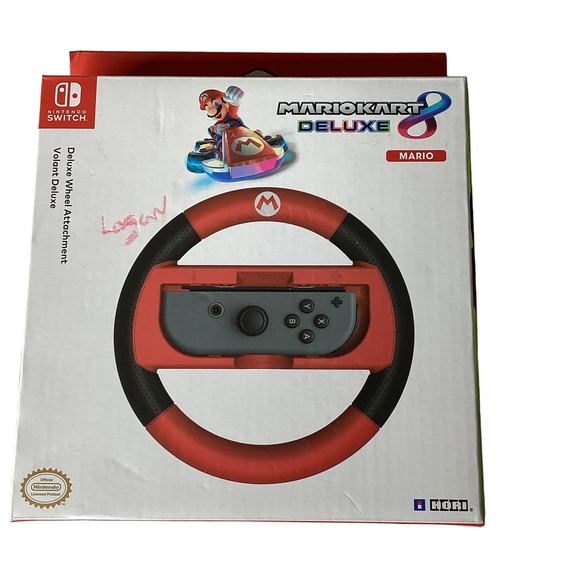 Mario MarioKart 8 Deluxe Steering Wheel Attachment Nintendo Switch Accessory NEW - Picture 1 of 7